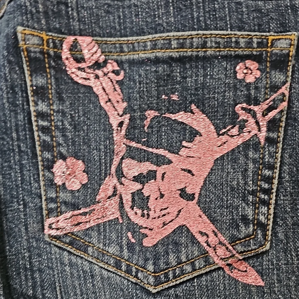 Vintage Disney Pirates Of The Carribean Blue Jeans - Picture 10 of 16